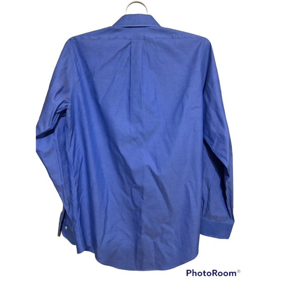 Brooks Brothers Button Up Dress Shirt Men Size 16-35 Blue Slim Fit Cotton - Picture 3 of 4